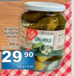 Jip Kvalitně Výhodně Okurky 6-9 cm nabídka