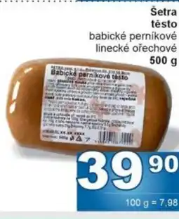 Jip Šetra těsto babické perníkové linecké ořechové nabídka