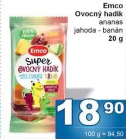 Jip Emco Ovocný hadík ananas jahoda - banán nabídka