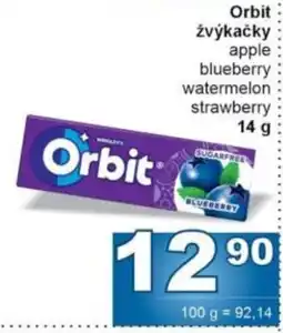 Jip Orbit žvýkačky apple blueberry watermelon strawberry nabídka