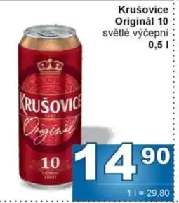 Jip Krušovice Originál 10 světlé výčepní nabídka
