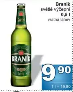 Jip Branik světlé výčepní nabídka