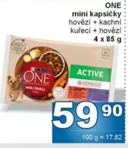 Jip ONE mini kapsičky hovězí + kachní kuřecí + hovězí nabídka