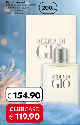 TRAVEL FREE Giorgio Armani Acqua di Giò pour Homme nabídka