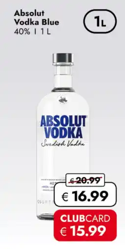 TRAVEL FREE Absolut Vodka Blue 40% nabídka