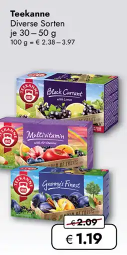 TRAVEL FREE Teekanne nabídka