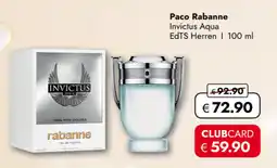 TRAVEL FREE Paco Rabanne Invictus Aqua EdTS Herren nabídka