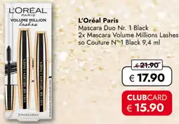 TRAVEL FREE L'Oréal Paris Mascara Duo Nr. 1 Black nabídka