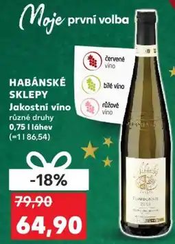 Kaufland HABÁNSKÉ SKLEPY Jakostní víno nabídka