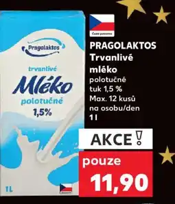 Kaufland PRAGOLAKTOS Trvanlivé mléko polotučné tuk 1,5% nabídka