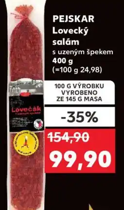 Kaufland PEJSKAR Lovecký salám nabídka