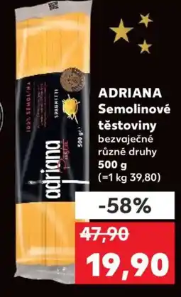Kaufland ADRIANA Semolinové těstoviny nabídka