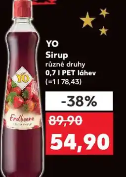 Kaufland YO Sirup nabídka