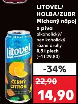 Kaufland LITOVEL/ HOLBA/ZUBR Míchaný nápoj z piva nabídka