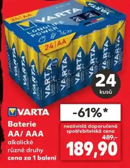 Kaufland VARTA Baterie AA/AAA alkalické nabídka