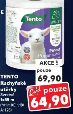 Kaufland TENTO Kuchyňské utěrky 3vrstvé nabídka