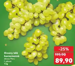 Kaufland Hrozny bílé bezsemenné nabídka