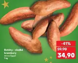 Kaufland Batáty - sladké brambory nabídka