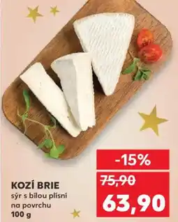 Kaufland KOZÍ BRIE sýr s bílou plísní na povrchu nabídka