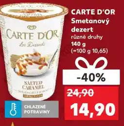 Kaufland CARTE D'OR Smetanový dezert nabídka