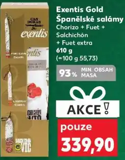 Kaufland Exentis Gold Španělské salámy nabídka