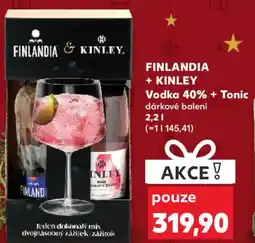 Kaufland FINLANDIA + KINLEY Vodka 40% + Tonic nabídka
