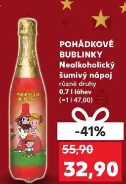 Kaufland POHÁDKOVÉ BUBLINKY Nealkoholický šumivý nápoj nabídka