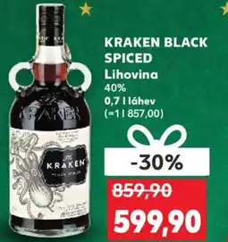 Kaufland KRAKEN BLACK SPICED Lihovina 40% nabídka