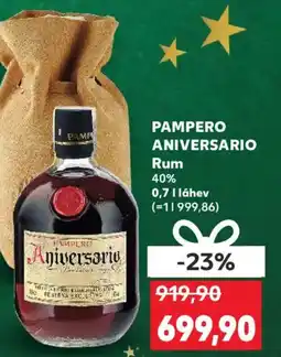 Kaufland PAMPERO ANIVERSARIO Rum 40% nabídka