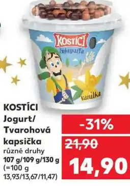 Kaufland KOSTÍCI Jogurt/ Tvarohová kapsička nabídka