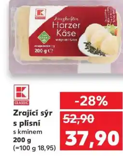 Kaufland Zrající sýr s plísní skminem nabídka