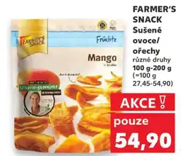 Kaufland FARMER'S SNACK Sušené ovoce/ ořechy nabídka