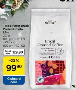 Tesco Tesco Finest Brazil Pražená mletá káva, 227 g nabídka