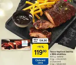 Tesco Tesco Vepřová žebírka s BBQ omáčkou, 600 g nabídka