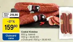 Tesco Csabai Klobása, 600 g, balená nabídka
