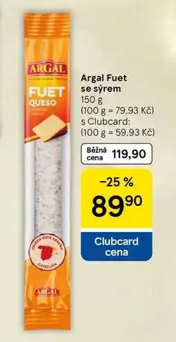 Tesco Argal Fuet se sýrem, 150 g nabídka