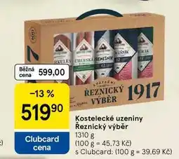 Tesco Kostelecké uzeniny Řeznický výběr, 1310 g nabídka