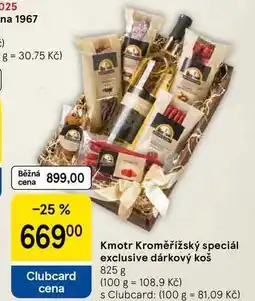 Tesco Kmotr Kroměřížský speciál exclusive dárkový koš, 825 g nabídka