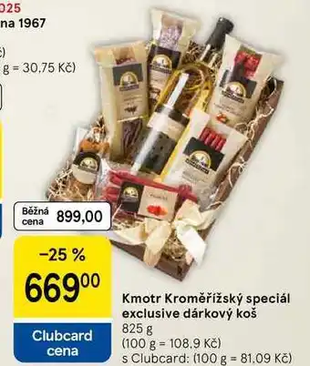 Kmotr Kroměřížský speciál exclusive dárkový koš, 825 g