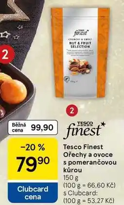 Tesco Tesco Finest Ořechy a ovoce s pomerančovou kůrou, 150 g nabídka
