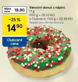 Tesco Vánoční donut s náplní, 71 g nabídka