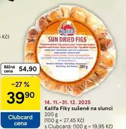 Tesco Kalifa Fíky sušené na slunci, 200 g nabídka