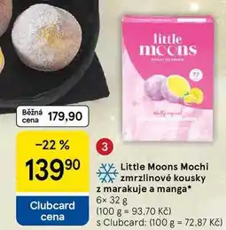 Tesco Little Moons Mochi zmrzlinové kousky z marakuje a manga, 6x 32 g nabídka