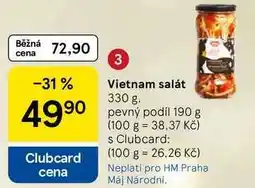 Tesco Vietnam salát, 330 g, pevný podíl 190 g nabídka
