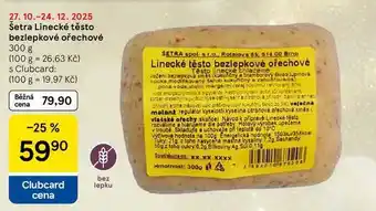 Tesco Šetra Linecké těsto bezlepkové ořechové, 300 g nabídka