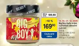 Tesco Big Boy Kešu krém 16990 s příchutí vánoční cukroví, 220 g nabídka