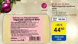 Tesco Šetra Veganské vanilkové těsto, 300 g nabídka