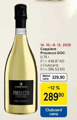 Tesco Coppiere Prosecco DOC, 0.75 l nabídka