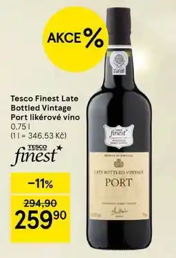 Tesco Tesco Finest Late Bottled Vintage Port likérové víno, 0.75 l nabídka