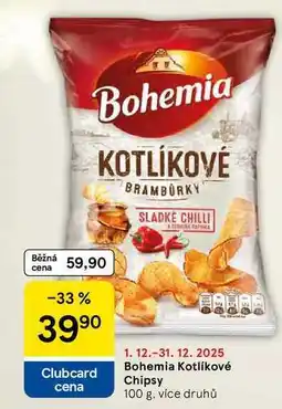 Tesco Bohemia Kotlíkové Chipsy, 100 g, více druhů nabídka